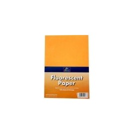 10 Sheets A4 Fluorescent Orange 80GSM Paper - Printer Copier Craft Office Stationery 20+ Colours Available