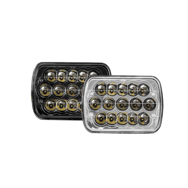 V-Spec 2 pc LED 7x6 Premium Headlight Conversions Black H6014/H6052/H6054