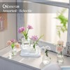 Glasseam Mini Bud Vases for Centerpieces: Clear Small Flower Vase