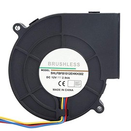 DC High Air Volume Turbo Blower Turbine Air Blower Fan for Picnic Camping Heating Equipment Barbecue 12V 2.94A