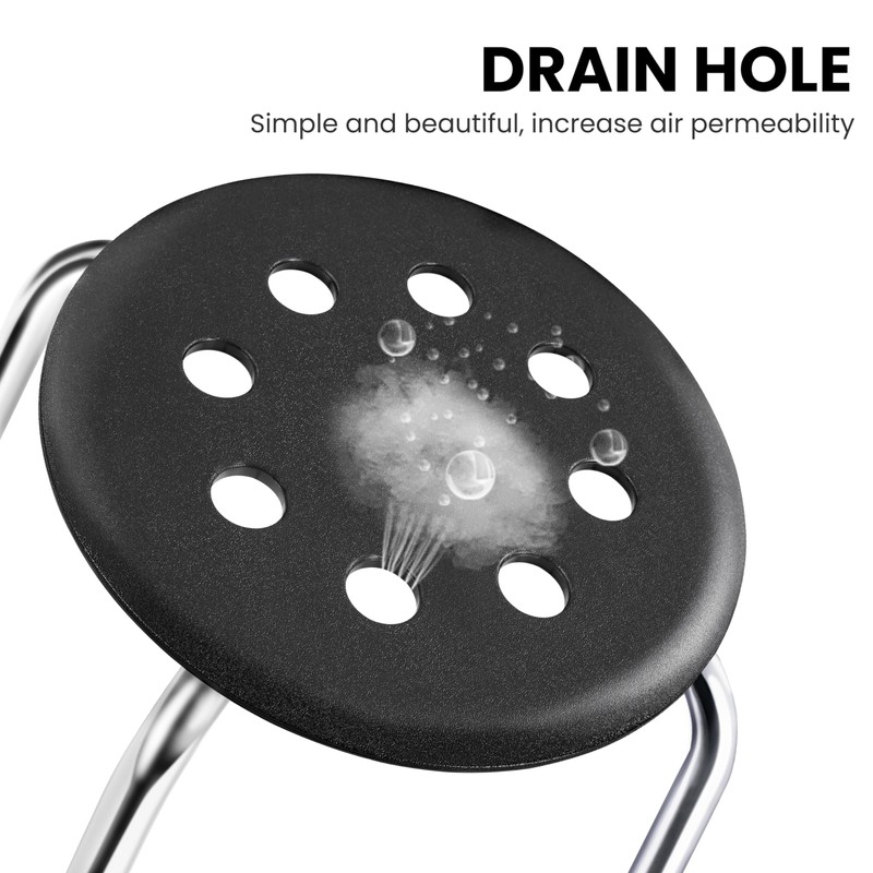 Yaheetech 10pcs Portable Stacking Stools 17.3in Flexible Plastic Seating Backless