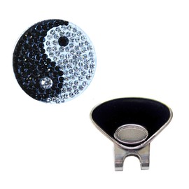 Navika Yin to My Yang Micro Pave Crystal Ball Marker with Hat Clip
