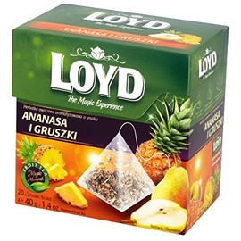 Loyd Fruit Tea Pineapple & Pear Flavored, 20 teabags (Pack of 2)