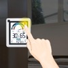 Meichoon Indoor Thermometer Humidity Meter Large Electronic Alarm Clock Touch