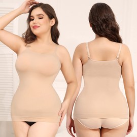 JOYSHAPER Shapewear Tank Tops for Women Slimming Cami Shaper Light Tummy Control Camisole Basic Cami Shaping Tank Black