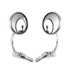 Universal Motorbike Side Mirror Chrome Round Rearview Mirrors Bar End