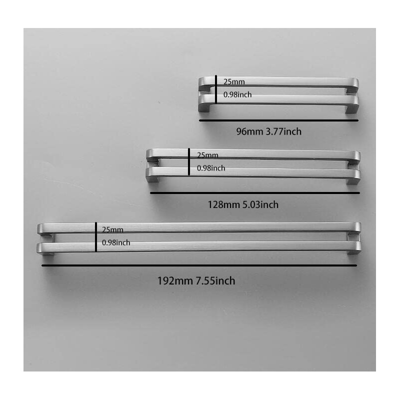 Guolich 2 Pcs Hole Centers 3.77 Inch(96mm) Kitchen Drawer Handle