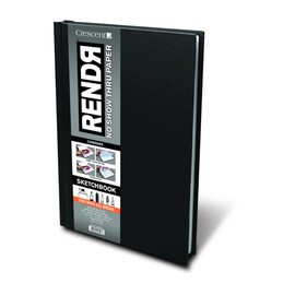 Crescent Creative Products 8.5 11-inch RENDR Hardbound Sketchbook, 8.5" x 11", White, Model:12-00011