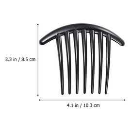 7 Tooth French Twist Comb, 3 PCS Plastic Hair Clip, Hair Side Combs Accessory for Women Girls, Hair Clip Comb Accessories (Black and Brown) ﻿