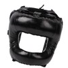 Boxing Headgear Black Head Guard Large Full Coverage PU Shock