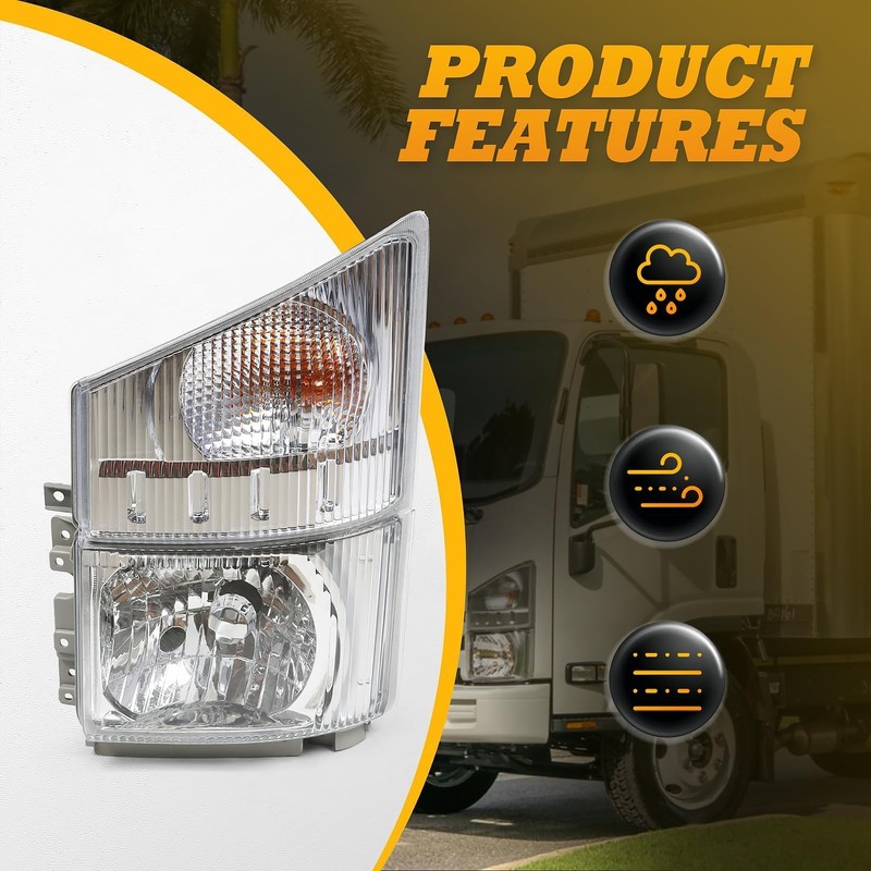 Jecoupoon Left Driver Side Headlight Assembly w/Corner Lamp Compatible with