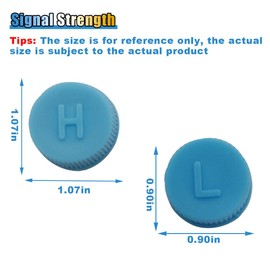 Car A/C Valve Core Cap, AC Refrigerant Port Cap, Air Conditioning Service AC System Charging Port Caps, Low Side and High Side Auto Air Conditioning Repair Parts (2PCS)