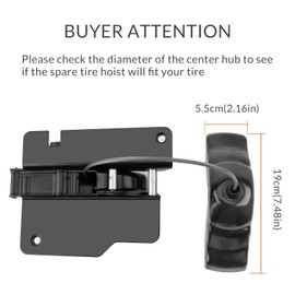 WZYJGTOP Spare Tire Hoist Winch for 1999-2007 Ford F250-F550 Super Duty - Replaces OEM 924528, 6C3Z1A131AA, 2C3Z1A131AA, F81Z1A131AF, XC3Z1A131DA
