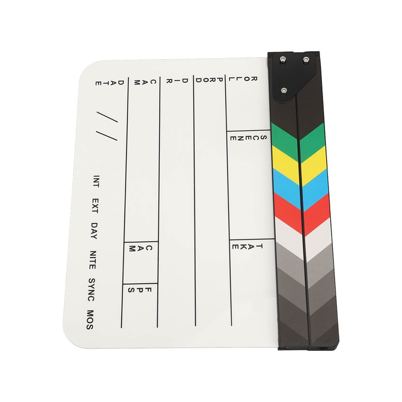 Acrylic Film Clapboard Professional Dry Erase Movie Props Clap Board