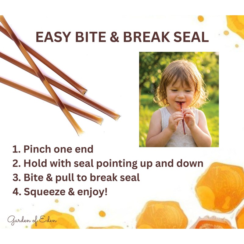Garden of Eden Pure Honey Sticks (25 Count) – Natural