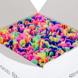 400ct Jumbo Spoon Straws 8" Smoothie-Slushie-Shake Multi Clr Durable