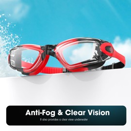 Braylin Swim Goggles, 2-Pack Swimming Goggles, Anti Fog, No Leaking For Adult Women Men Youth