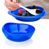 Spill Proof Scoop Plate and Bowl with Non-Skid Suction Base,