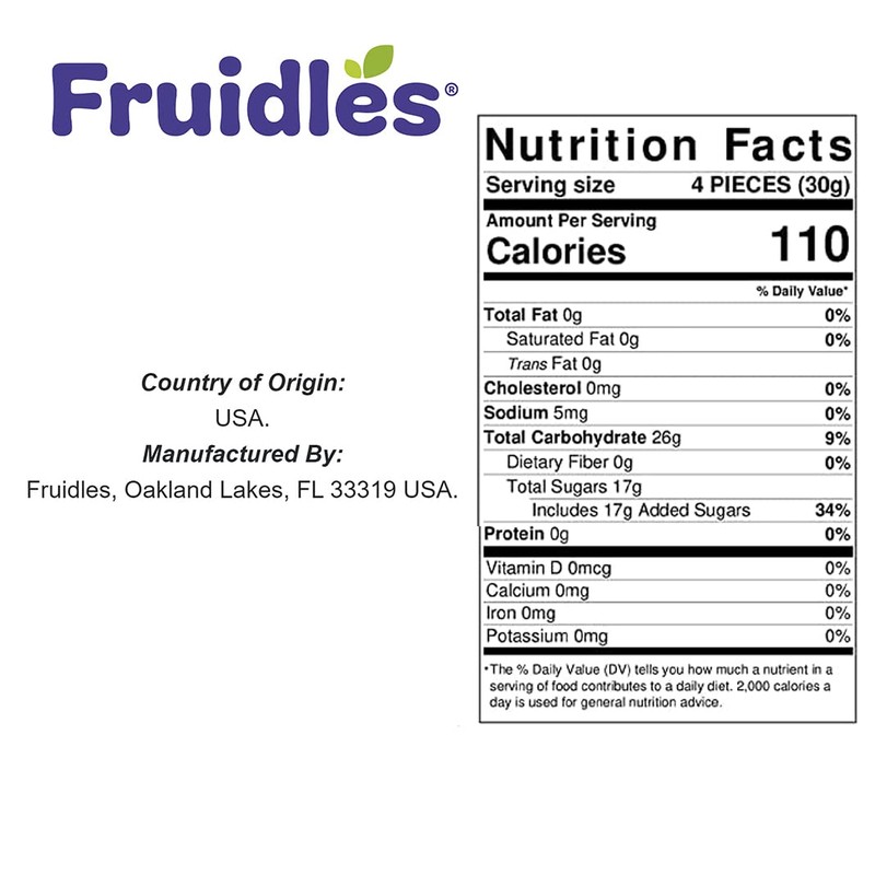 Fruidles Sour Gummy Sharks, Mixed Variety Fruit Shark Gummies (Half-Pound)