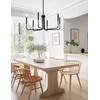 L LOHAS LED Black Chandeliers, 6-Light Black Farmhouse Chandeliers for