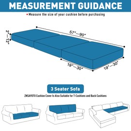 2025 Fashion Cushion Covers 3 Pack, Individual Sofa Seat Covers Removable Washable, L-Shaped Sectional Couch Slipcover Replacement, Super Soft Cozy Universal Protector (3PC, Khaki)