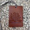 Air Flair | Leather Car Air Freshener | Rectange Books & Flowers (Cowboy Cologne)