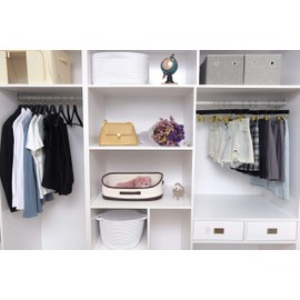 Quality Hangers Wooden Pants Hangers - Multi-Pack Swivel Hook Cloth Hanger Set - Lotus Wood Skirt, Pant, Shorts and Slack Hangers with Adjustable Clip – Clothing Hanger Set (120, Black - Gold Hook)