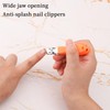 Anti Splash Slanted Nail Clipper, Wide Jaw Opening Stainless Steel