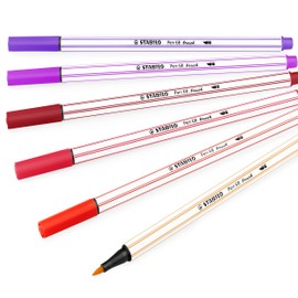 STABILO Pen 68 Brush Premium Felt Tip Pen - 1-3mm - Blossom Colours - Pack of 6