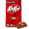 KIT KAT Milk Chocolate Wafer Snack Size, Candy Bag, 32.34