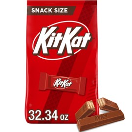 KIT KAT Milk Chocolate Wafer Snack Size, Candy Bag, 32.34 oz (66 Pieces)
