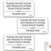 3 Pack Do Not Flush Sign for Bathroom, Acrylic Toilet Bathroom Rules Signs Self-adhesive, 5.7" x 3" Do not Flush Feminine Products Sign,Premium Finish, Durable Bathroom Rules Signs