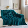 NEWCOSPLAY Super Soft Throw Blanket Dark Teal Premium Silky Flannel
