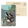 Horned Puffins (4x6 Birch Wood Postcards, 2-Pack Stationary, Rustic Home