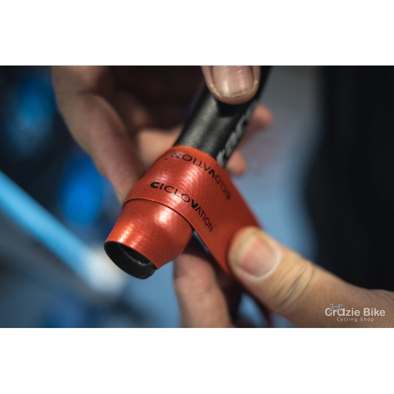 CICLOVATION Leather Touch SHINNING Metallic Bar Tape Candy Apple Red