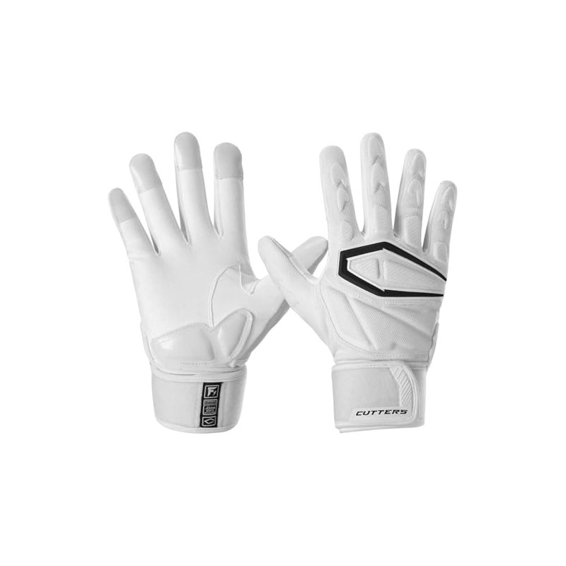 Cutters Gamer 5.0 American Football Gloves White