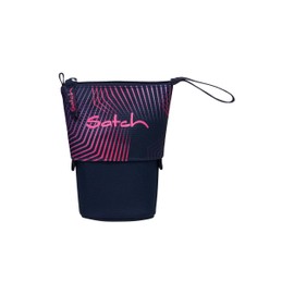 satch Pencil Slider Extra Large with Divider Zip Pocket Pen Holder Set Square Viewing Window for Timetable, Seismic Pink - Dark Blue, One size, Pencil Slider