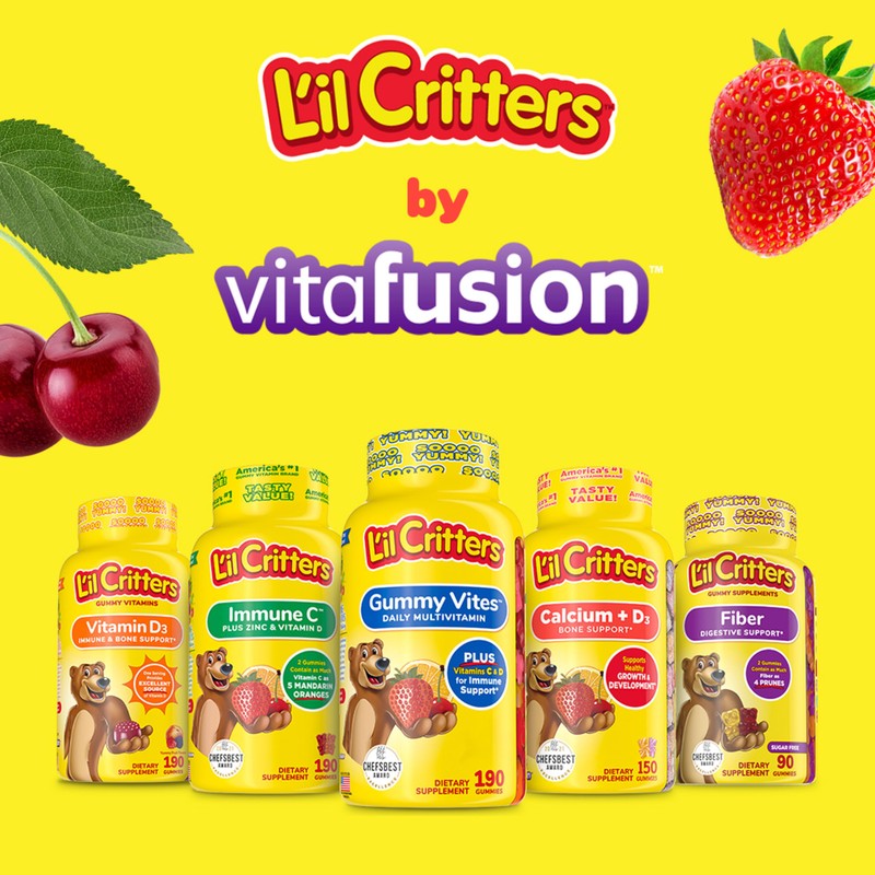 L’il Critters Calcium + D3 Daily Gummy Supplement for Kids,