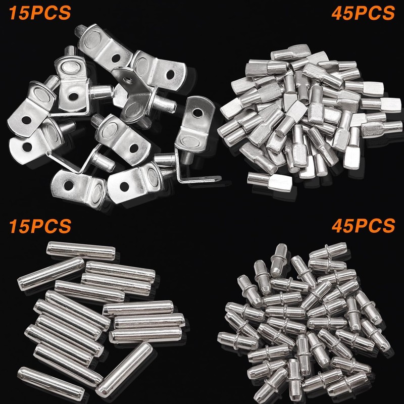 Taiss Pack of 120 Shelf Pins Kit Shelf Support 4