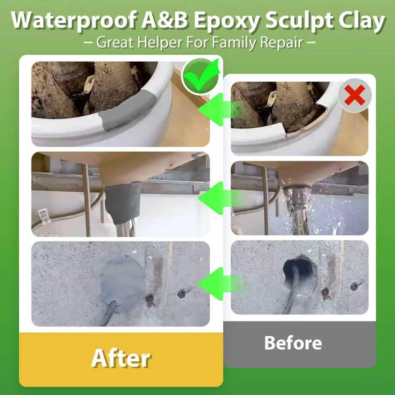 Epoxy Sculpt Clay, 1 Pound Natural Grey Epoxy Putty,2 Part