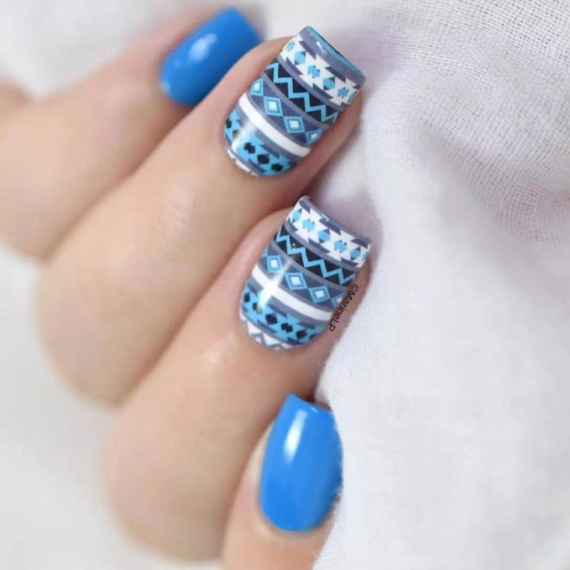 Whats Up Nails P023 Aztec Harmony Water Decals Sliders for