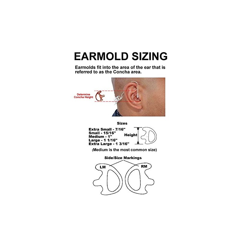 Valley Enterprises Replacement Extra Small Earmold Earbud Left Side for