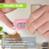 WORKPRO Safe Ceramic Box Cutter Small 2PC-PINK w/Extra Blades Quick
