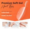 modelones Puntas De Uñas Postizas Cuadradas Cortas De Gel Suave,