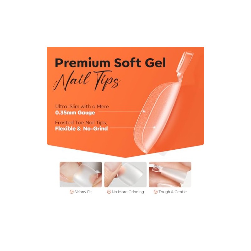 modelones Puntas De Uñas Postizas Cuadradas Cortas De Gel Suave,