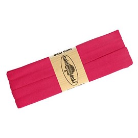 Bias Binding Jersey 3 m Width 20 mm Oaki Doki Tricot de Luxe Edging Tape Elastic Over 80 Colours, Colour: Magenta