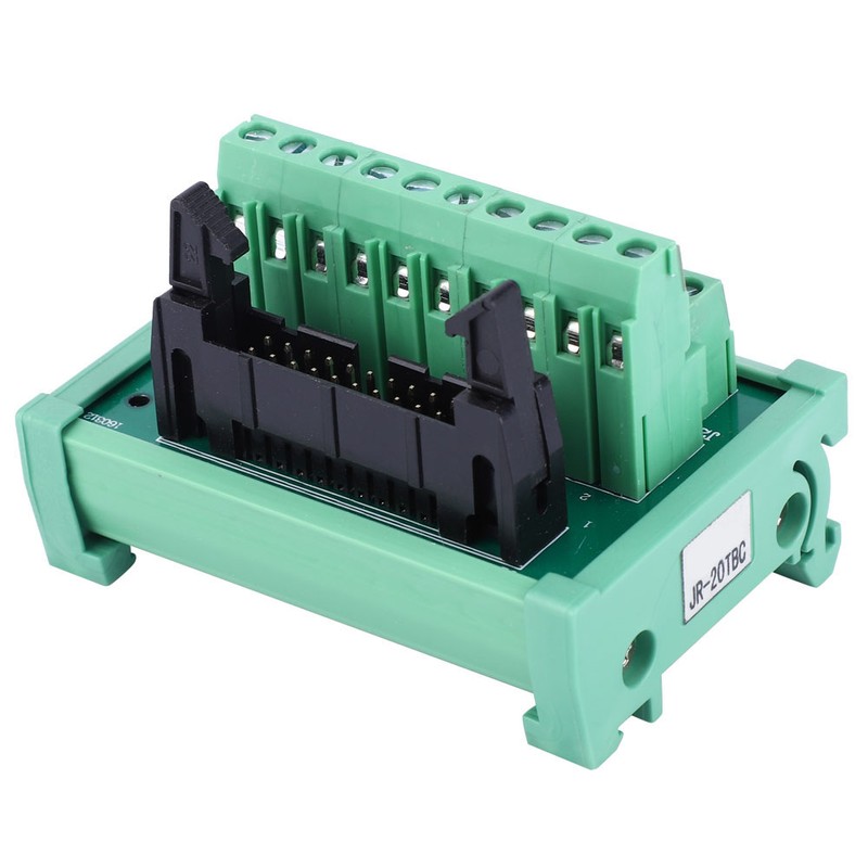Terminal Block Connector PLC Module IDC-20P 35mm DIN Rail Wiring
