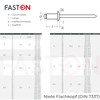 FASTON Blind Rivets 4.0 x 16 mm with Flat Head
