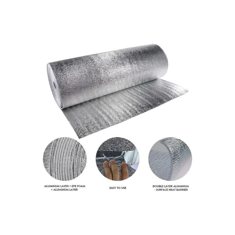 Garage Door Insulation Kit 8 PRE-Cut PCS: Reflective Foam Panels
