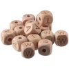 diyhub 112 Pcs Letter Wooden Cube Alphabet Beads,Large Hole Wood